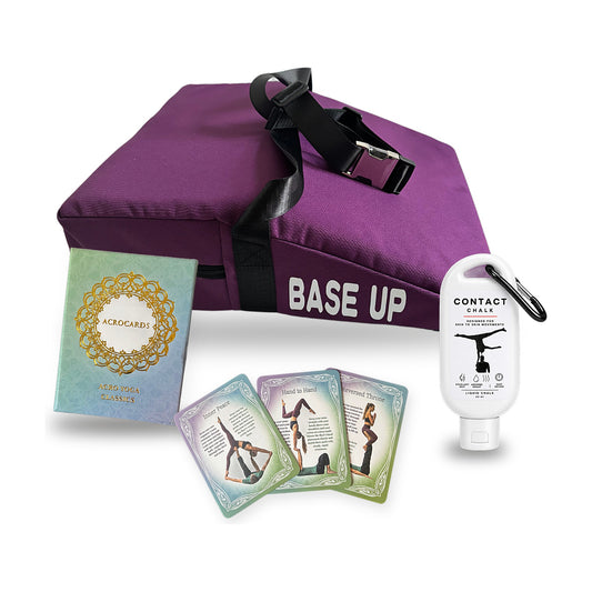 Acro Christmas Set: BASE UP Pro wedge pillow in Burgundy with AcroCards and Contact Chalk
