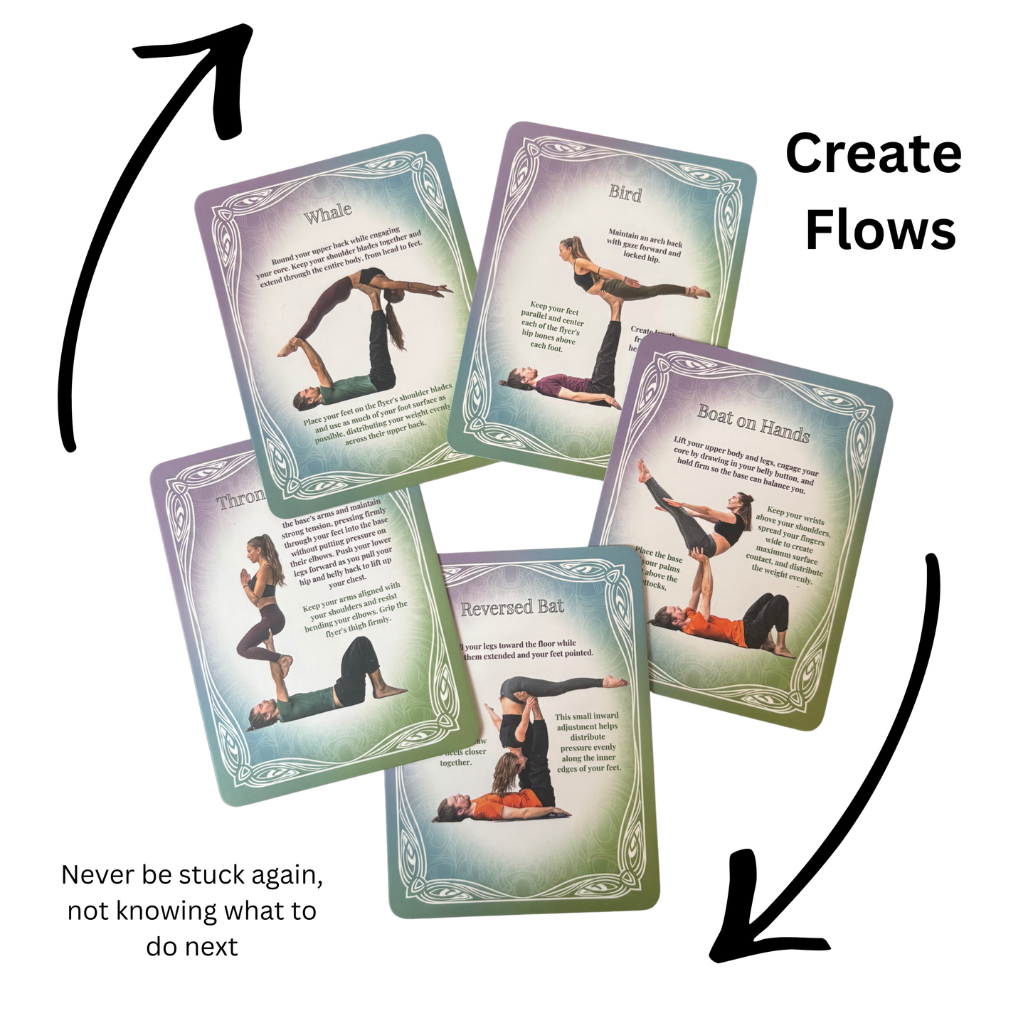 Acrocards | Acroyoga Classics | 53 Acroyoga LBase Poses | Acroyoga Game | Tips from Teachers