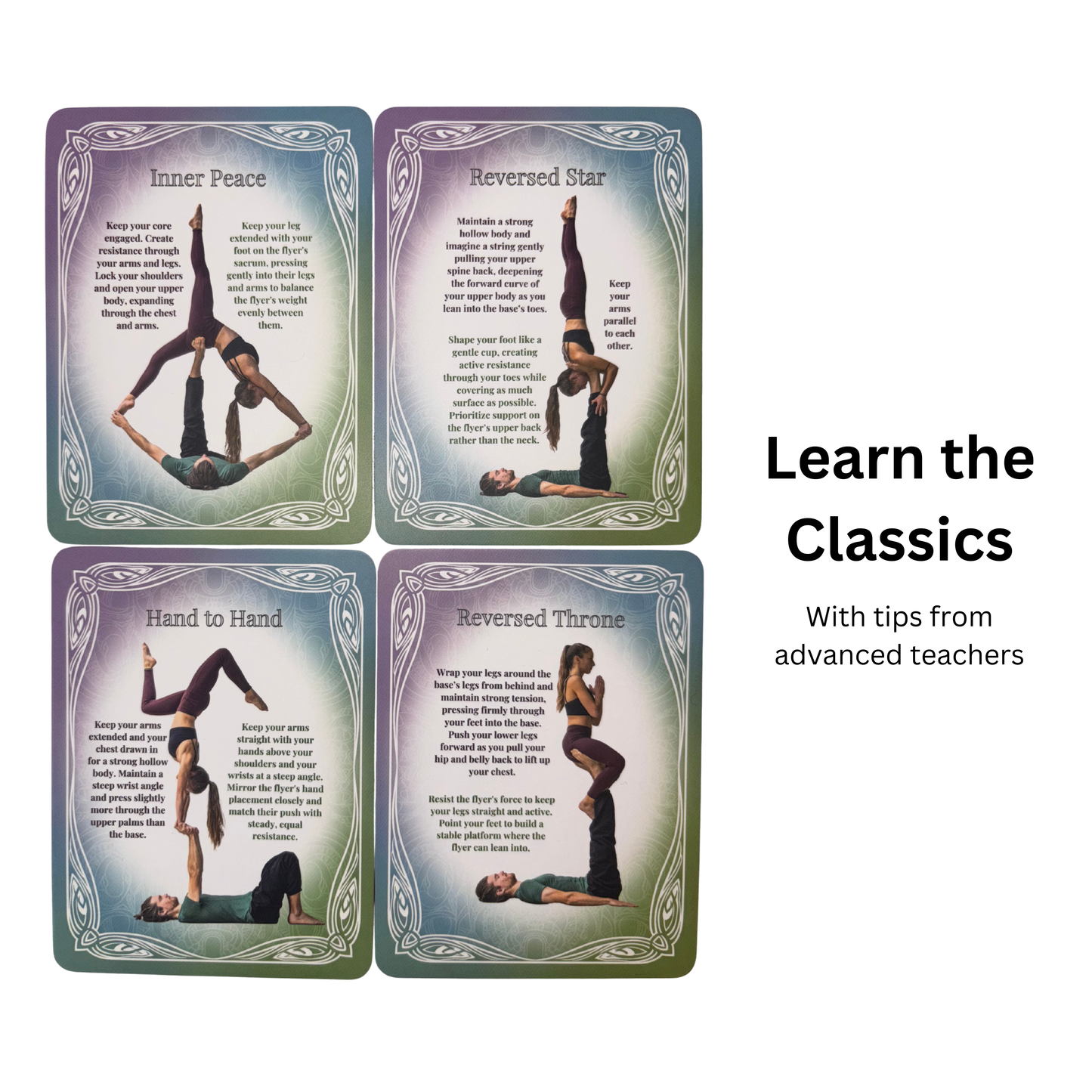 Acrocards | Acroyoga Classics | 53 Acroyoga LBase Poses | Acroyoga Game | Tips from Teachers
