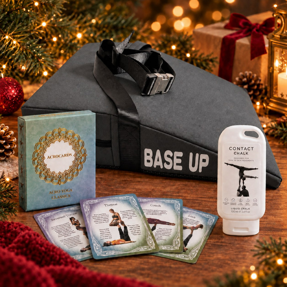 Acro Weihnachtsset mit BASE UP Pro in Anthrazit, AcroCards und Contact Chalk