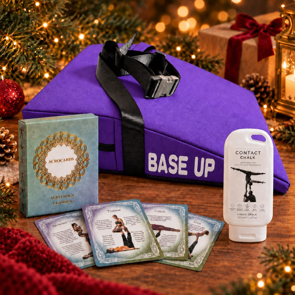 Acro Weihnachtsset mit BASE UP Pro in Ultraviolet, AcroCards und Contact Chalk