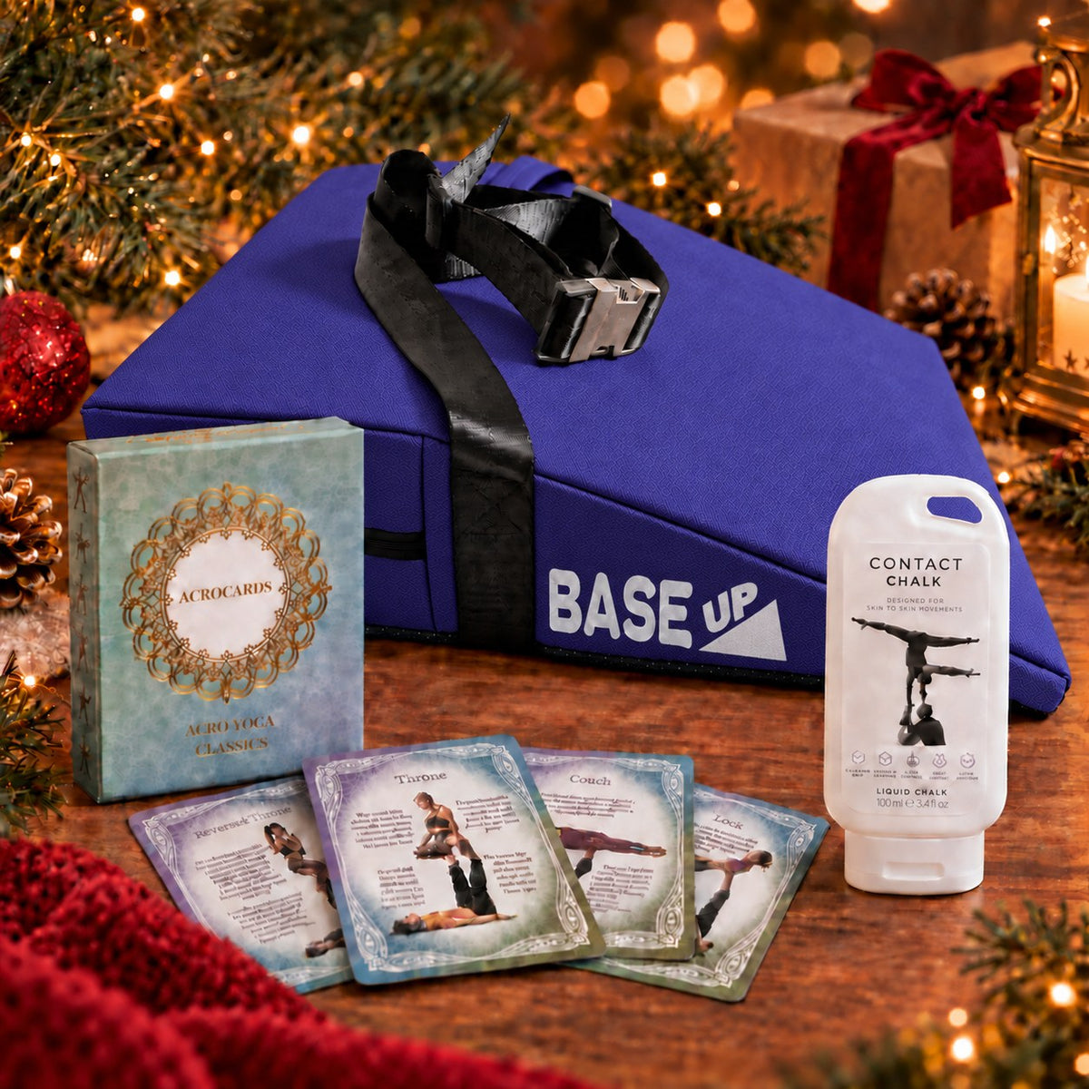 Acro Weihnachtsset mit BASE UP Pro in Navy Violet, AcroCards und Contact Chalk